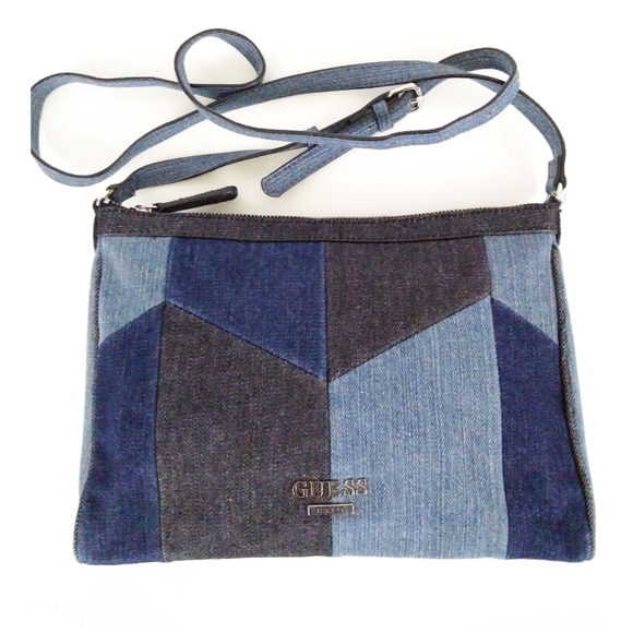 Guess Handbags - Guess Denim Patchwork Crossbody Bag
